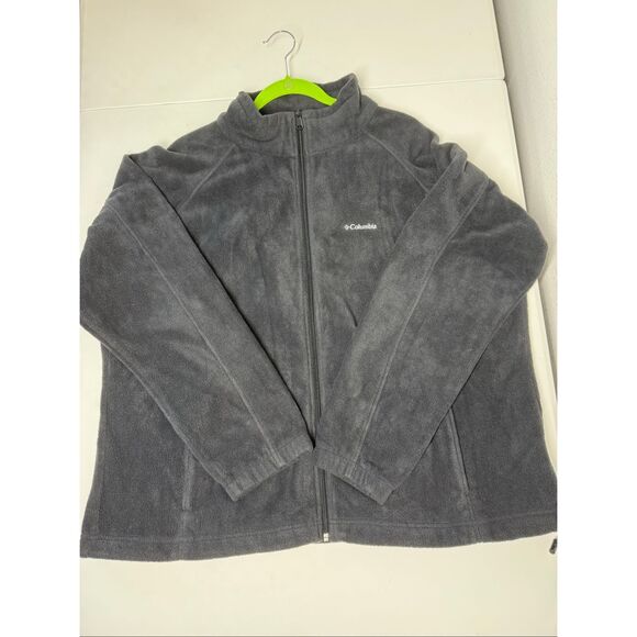 Columbia Women's Fleece Jacket Black Zip up Long Sleeves Pockets Size 3X - Picture 5 of 11